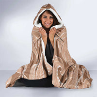 Hawaii Brown Hibiscus Pikake Lei Hooded Blanket - Polynesian Pride