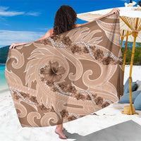 Hawaii Brown Hibiscus Pikake Lei Sarong - Polynesian Pride