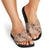 Hawaii Brown Hibiscus Pikake Lei Slide Sandals - Polynesian Pride
