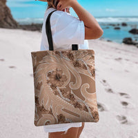 Hawaii Brown Hibiscus Pikake Lei Tote Bag - Polynesian Pride
