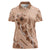 Hawaii Brown Hibiscus Pikake Lei Women Polo Shirt - Polynesian Pride