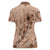 Hawaii Brown Hibiscus Pikake Lei Women Polo Shirt - Polynesian Pride