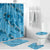 Hawaii Blue Hibiscus Pikake Lei Bathroom Set - Polynesian Pride