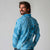 Hawaii Blue Hibiscus Pikake Lei Long Sleeve Polo Shirt - Polynesian Pride