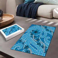 Hawaii Blue Hibiscus Pikake Lei Puzzle - Polynesian Pride