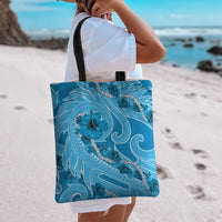 Hawaii Blue Hibiscus Pikake Lei Tote Bag - Polynesian Pride
