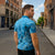 Hawaii Blue Hibiscus Pikake Lei Zipper Polo Shirt - Polynesian Pride