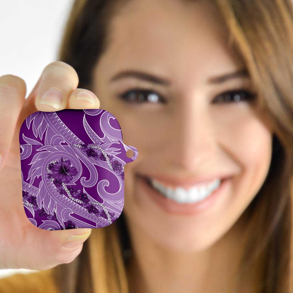 Hawaii Violet Hibiscus Pikake Lei AirPods Case - Polynesian Pride