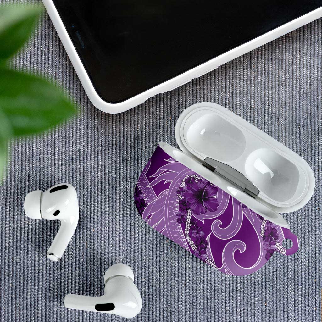 Hawaii Violet Hibiscus Pikake Lei AirPods Case - Polynesian Pride