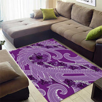 Hawaii Violet Hibiscus Pikake Lei Area Rug - Polynesian Pride