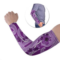 Hawaii Violet Hibiscus Pikake Lei Arm Sleeves - Polynesian Pride