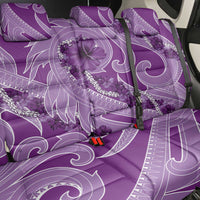 Hawaii Violet Hibiscus Pikake Lei Back Car Seat Cover - Polynesian Pride