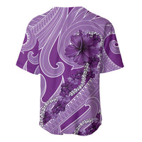 Hawaii Violet Hibiscus Pikake Lei Baseball Jersey - Polynesian Pride