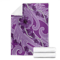 Hawaii Violet Hibiscus Pikake Lei Blanket - Polynesian Pride