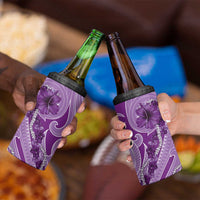 Hawaii Violet Hibiscus Pikake Lei 4 in 1 Can Cooler Tumbler - Polynesian Pride