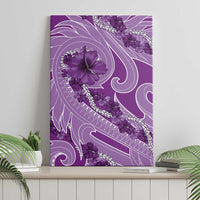 Hawaii Violet Hibiscus Pikake Lei Canvas Wall Art - Polynesian Pride
