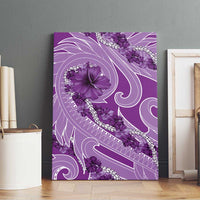 Hawaii Violet Hibiscus Pikake Lei Canvas Wall Art - Polynesian Pride