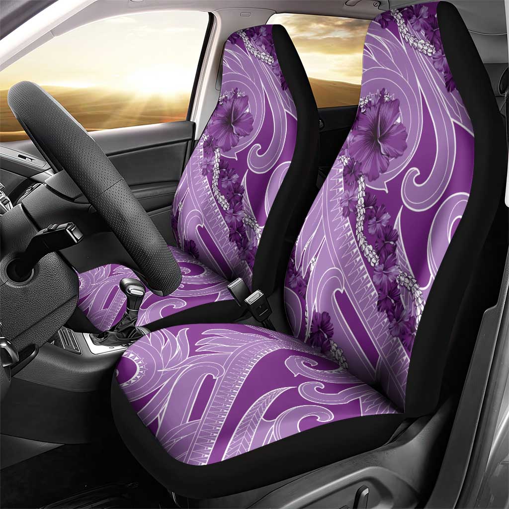 Hawaii Violet Hibiscus Pikake Lei Car Seat Cover - Polynesian Pride