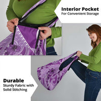 Hawaii Violet Hibiscus Pikake Lei Grocery Bag - Polynesian Pride