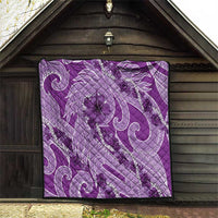 Hawaii Violet Hibiscus Pikake Lei Quilt - Polynesian Pride