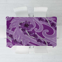 Hawaii Violet Hibiscus Pikake Lei Tablecloth - Polynesian Pride