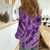 Hawaii Violet Hibiscus Pikake Lei Women Casual Shirt - Polynesian Pride