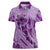 Hawaii Violet Hibiscus Pikake Lei Women Polo Shirt - Polynesian Pride