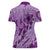 Hawaii Violet Hibiscus Pikake Lei Women Polo Shirt - Polynesian Pride