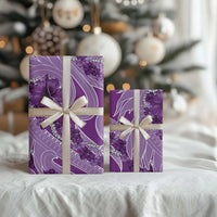 Hawaii Violet Hibiscus Pikake Lei Wrapping Paper - Polynesian Pride
