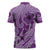 Hawaii Violet Hibiscus Pikake Lei Zipper Polo Shirt - Polynesian Pride