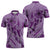 Hawaii Violet Hibiscus Pikake Lei Zipper Polo Shirt - Polynesian Pride