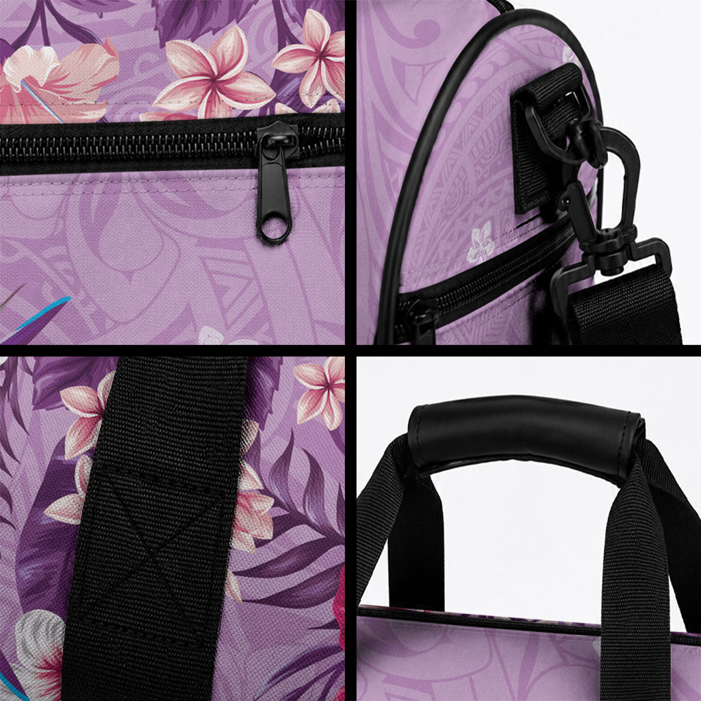 Hawaii Tropical Flowers Duffle Bag Polynesian Tattoo Lavender LT05 - Polynesian Pride