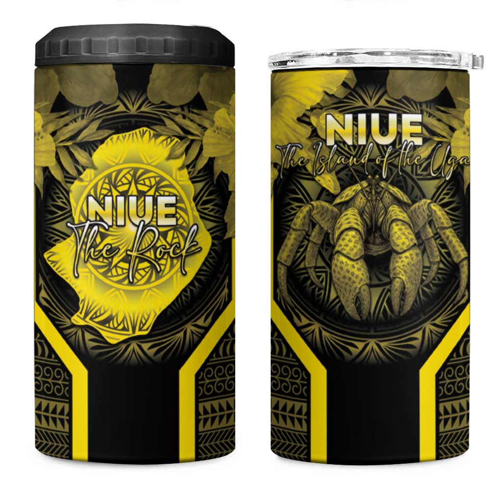 Niue The Rock 4 in 1 Can Cooler Tumbler The Island Of The Uga - Polynesian Pride