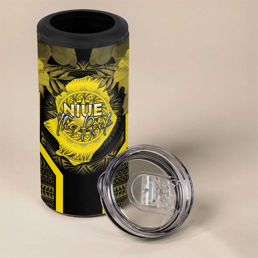 Niue The Rock 4 in 1 Can Cooler Tumbler The Island Of The Uga - Polynesian Pride