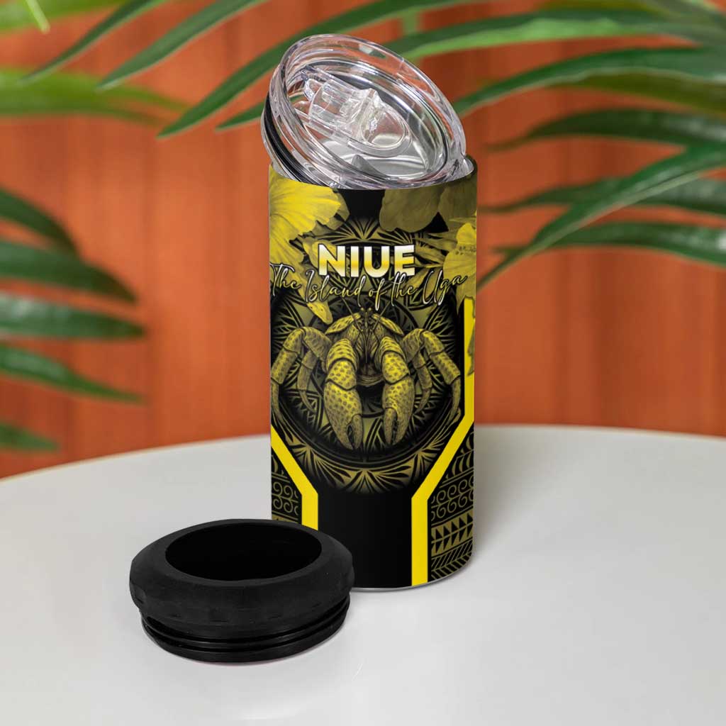 Niue The Rock 4 in 1 Can Cooler Tumbler The Island Of The Uga - Polynesian Pride