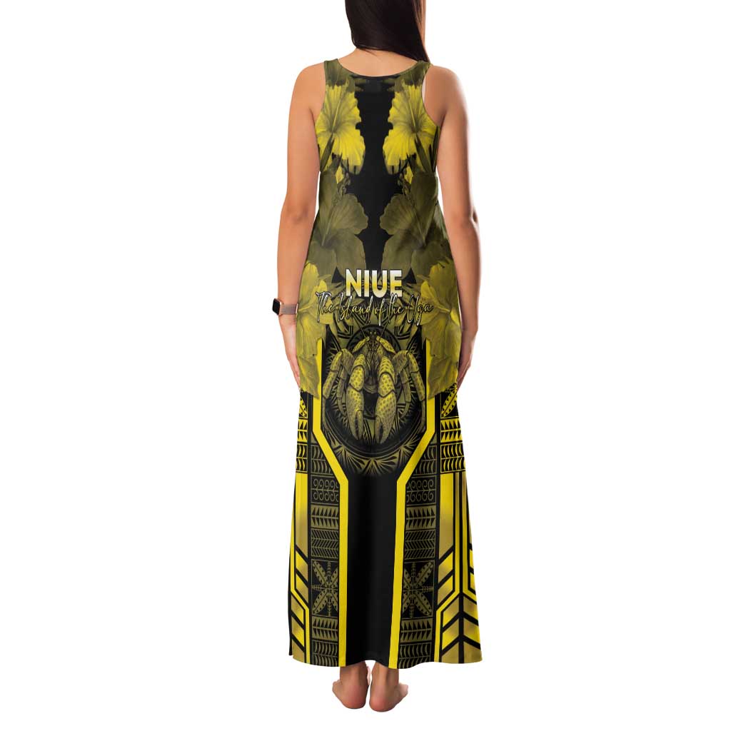 Niue The Rock Family Matching Tank Maxi Dress and Hawaiian Shirt The Island Of The Uga - Polynesian Pride