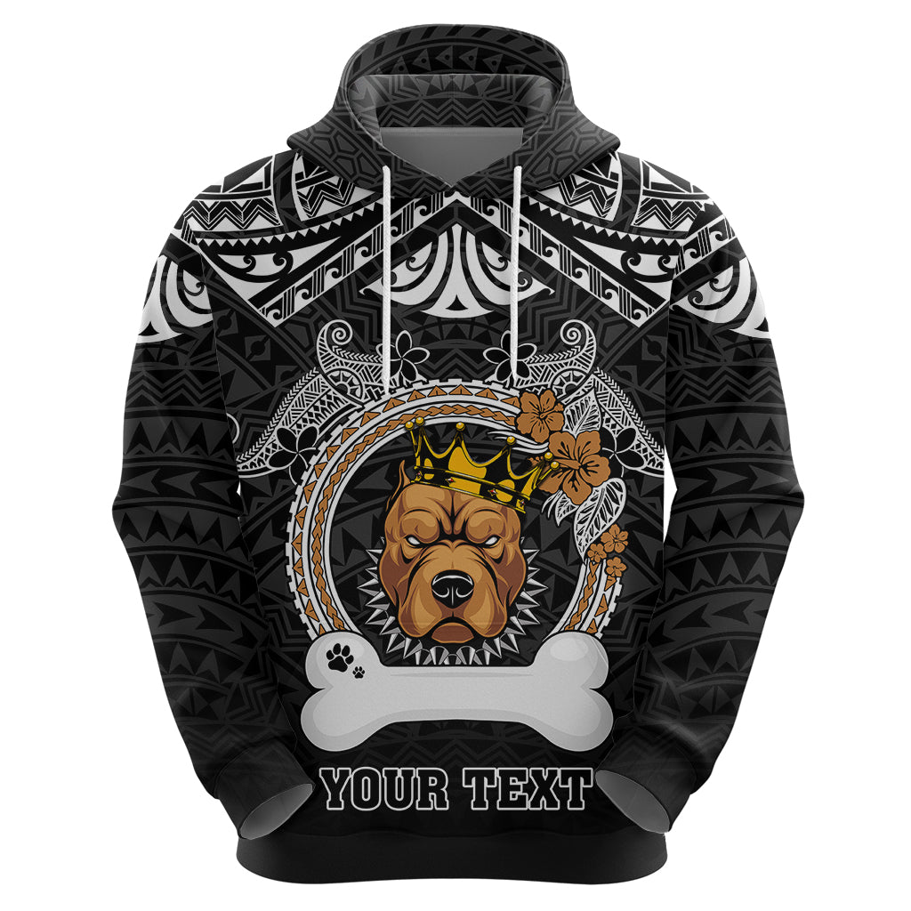 Personalized Pitbull Dog Hoodie With Polynesian Heart Name Tags LT05 - Polynesian Pride