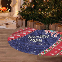 Guam Christmas Tree Skirt Felis Nabidat Guaman Seal With Poinsettia