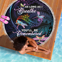 Polynesia Memorial Beach Blanket Always Remembered Dragonfly Polynesian Style