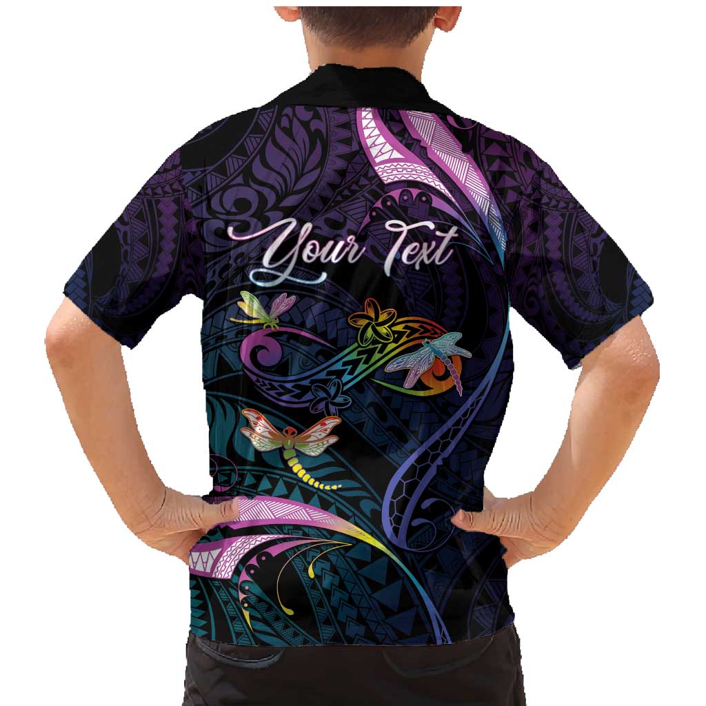 Personalised Polynesia Memorial Family Matching Mermaid Dress and Hawaiian Shirt Always Remembered Dragonfly Polynesian Style