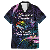 Personalised Polynesia Memorial Family Matching Mermaid Dress and Hawaiian Shirt Always Remembered Dragonfly Polynesian Style