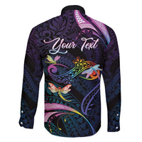 Personalised Polynesia Memorial Family Matching Mermaid Dress and Hawaiian Shirt Always Remembered Dragonfly Polynesian Style