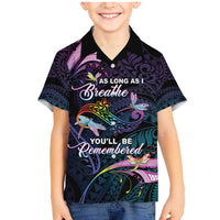 Personalised Polynesia Memorial Family Matching Mermaid Dress and Hawaiian Shirt Always Remembered Dragonfly Polynesian Style