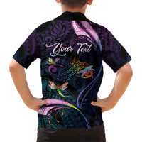 Personalised Polynesia Memorial Family Matching Off Shoulder Short Dress and Hawaiian Shirt Always Remembered Dragonfly Polynesian Style
