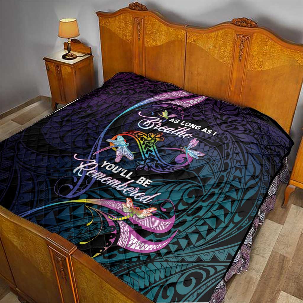 Polynesia Memorial Quilt Always Remembered Dragonfly Polynesian Style LT05 - Polynesian Pride