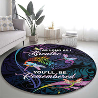 Polynesia Memorial Round Carpet Always Remembered Dragonfly Polynesian Style LT05 - Polynesian Pride