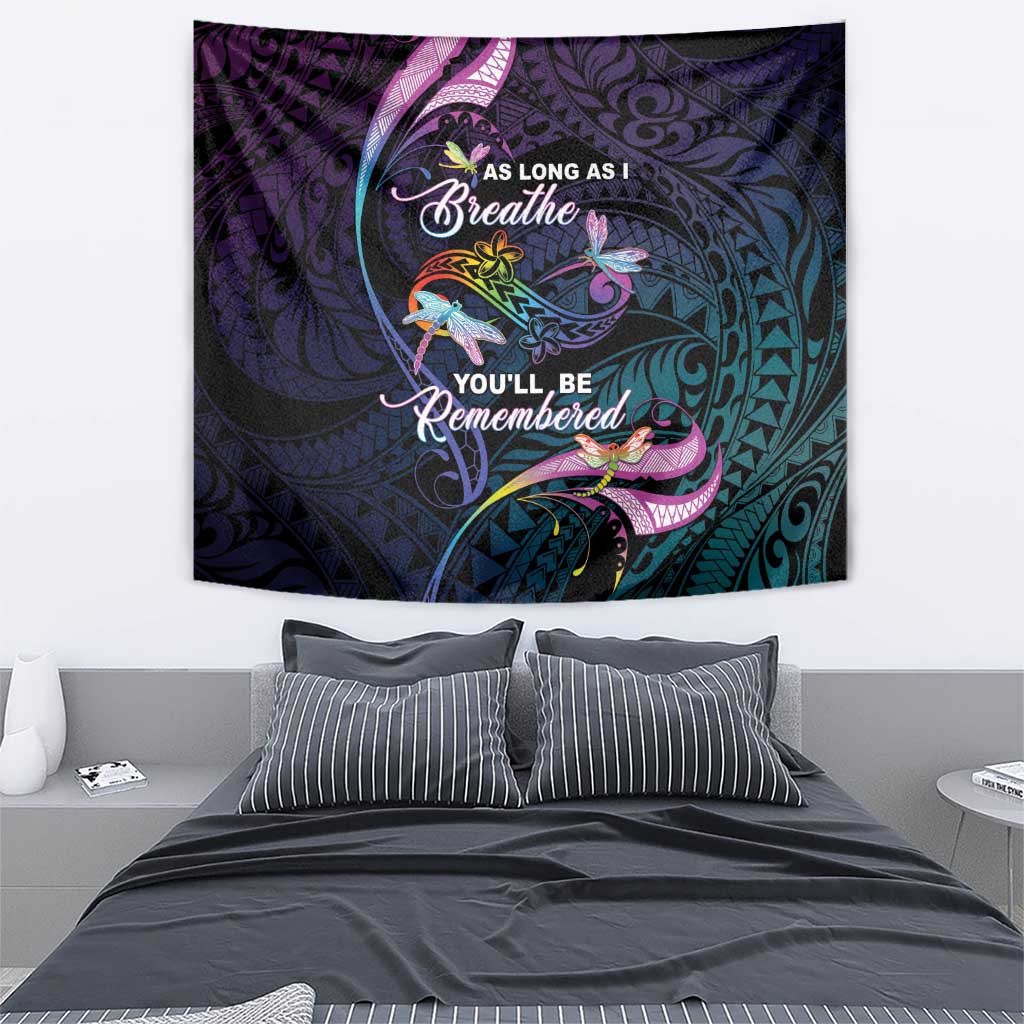 Polynesia Memorial Tapestry Always Remembered Dragonfly Polynesian Style LT05 - Polynesian Pride