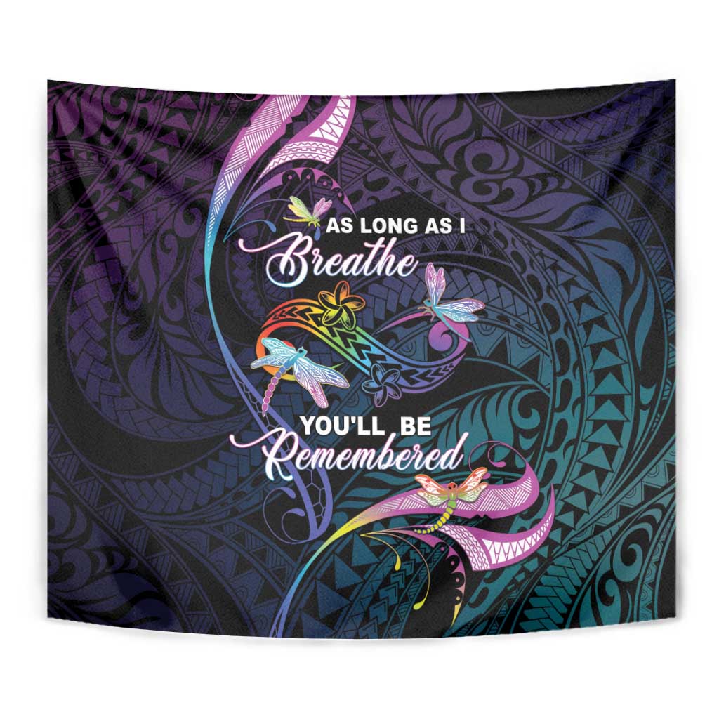 Polynesia Memorial Tapestry Always Remembered Dragonfly Polynesian Style LT05 - Polynesian Pride