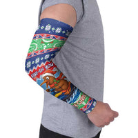 New Zealand Christmas Arm Sleeves Funny Jet Ride Kiwi Xmas - Polynesian Pride
