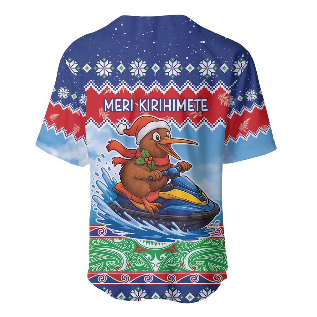 New Zealand Christmas Baseball Jersey Funny Jet Ride Kiwi Xmas - Polynesian Pride